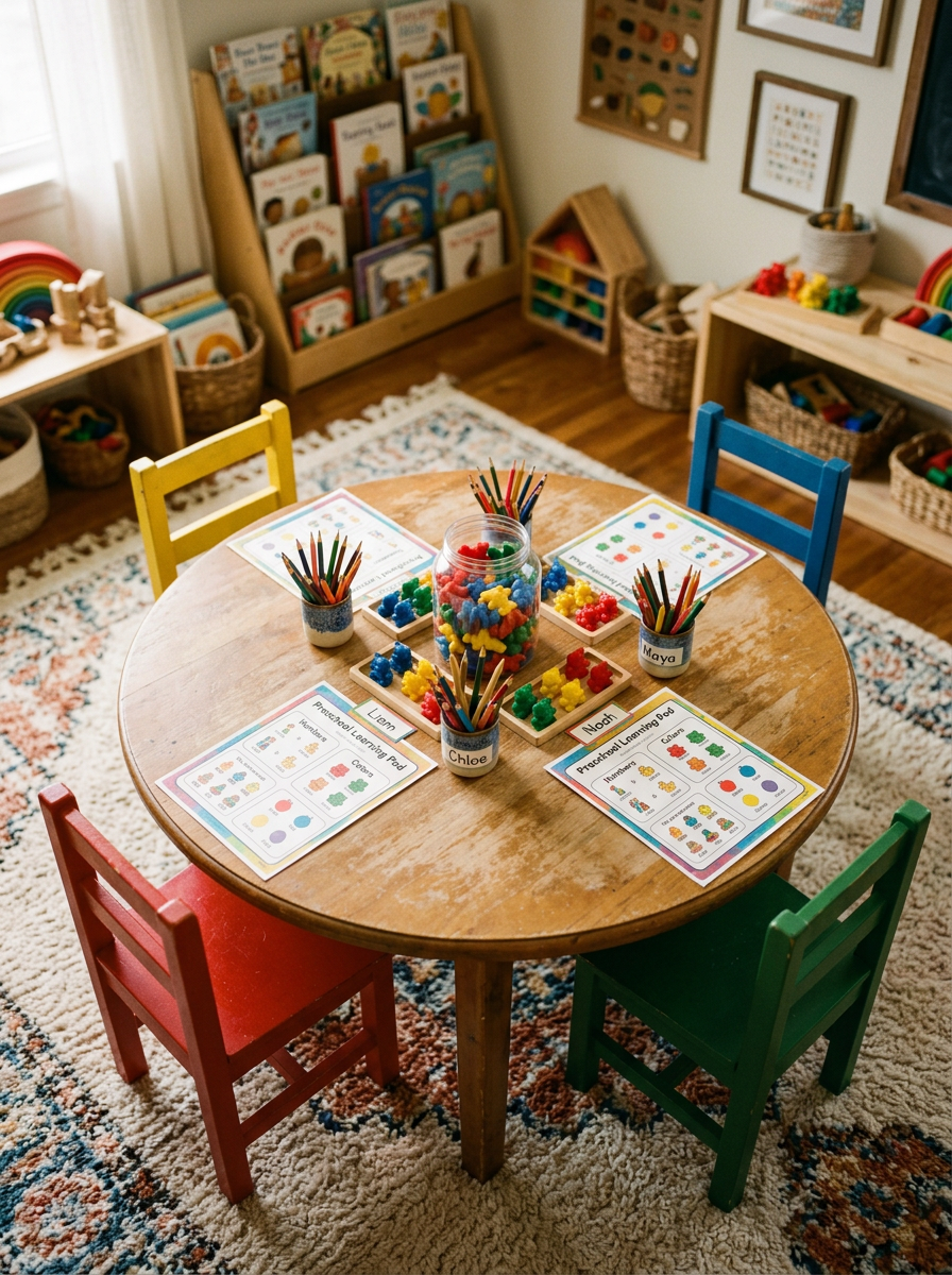 Small group learning pod table